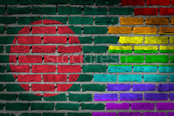 Dark brick wall - LGBT rights - Bangladesh Stock photo © michaklootwijk