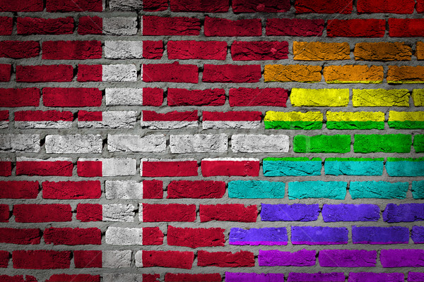 Dark brick wall - LGBT rights - Denmark Stock photo © michaklootwijk