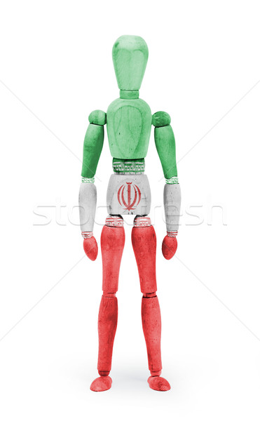 Wood figure mannequin with flag bodypaint - Iran Stock photo © michaklootwijk