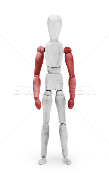 Wood figure mannequin with flag bodypaint - Peru Stock photo © michaklootwijk