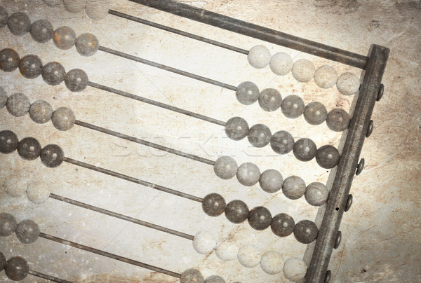 Jahrgang Bild alten abacus schmutzigen Business Stock foto © michaklootwijk