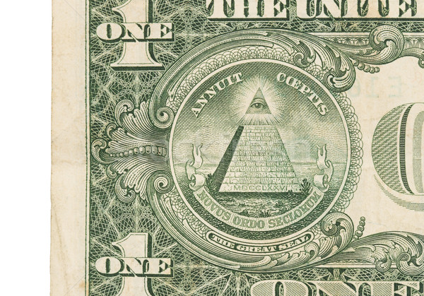 US one Dollar bill, close up, great seal Stock photo © michaklootwijk