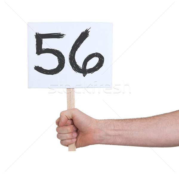Sign with a number, 56 Stock photo © michaklootwijk