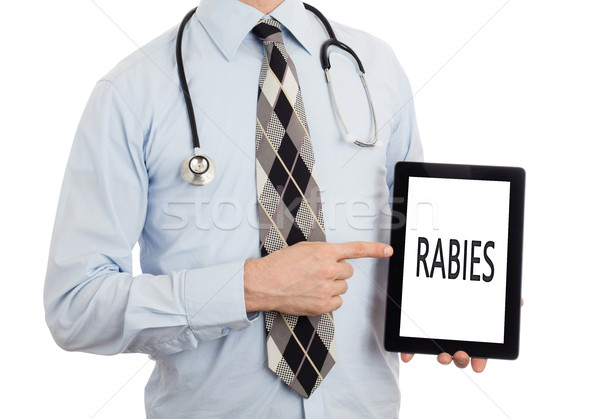 Doctor holding tablet - Rabies Stock photo © michaklootwijk