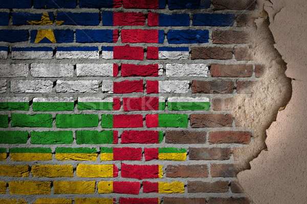 Dark brick wall with plaster - Central African Republic Stock photo © michaklootwijk