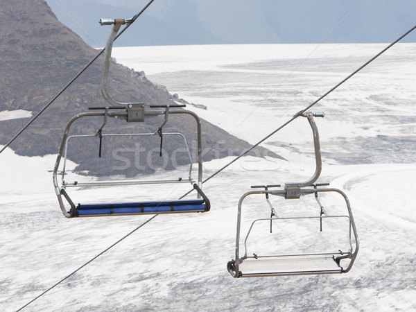 Empty ski lift above snow Stock photo © michaklootwijk