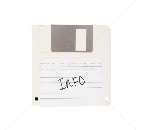 Stok fotoğraf: Disk · geçmiş · yalıtılmış · beyaz · teknoloji · Retro