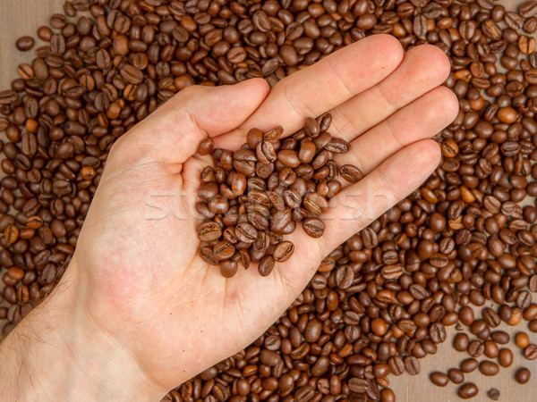 Coffee beans in hand Stock photo © michaklootwijk