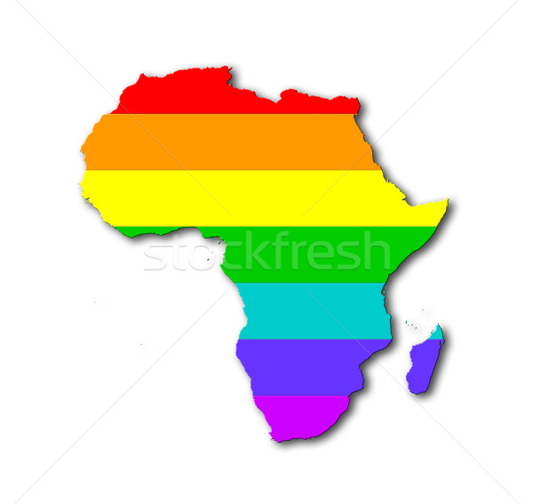 Africa - Rainbow flag pattern Stock photo © michaklootwijk
