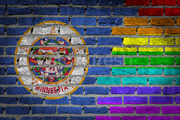 Dark brick wall - LGBT rights - Minnesota Stock photo © michaklootwijk