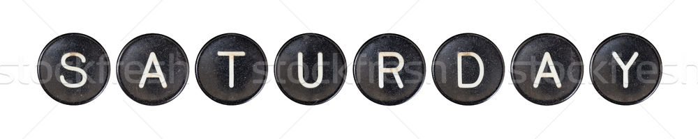Typewriter buttons, isolated - Saturday Stock photo © michaklootwijk