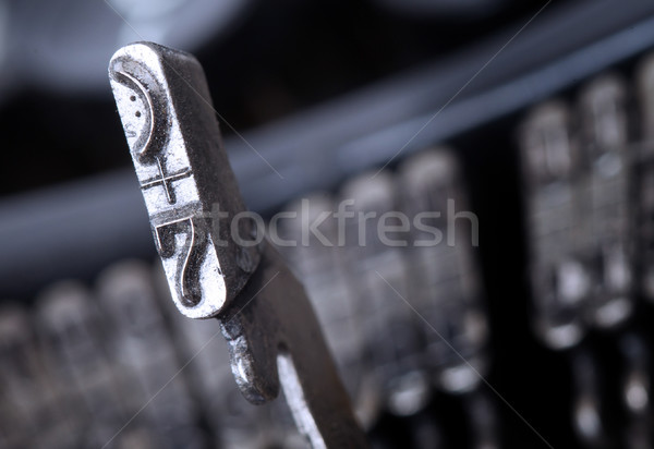 Hammer alten Handbuch Schreibmaschine kalten blau Stock foto © michaklootwijk