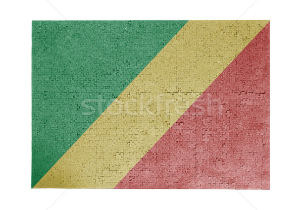 Nagy kirakós játék 1000 darabok Kongó zászló Stock fotó © michaklootwijk