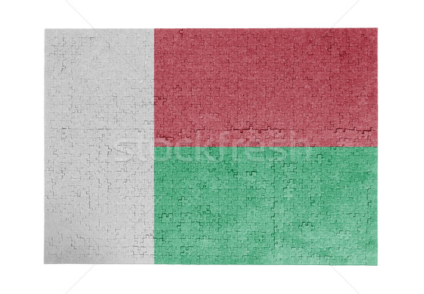 Nagy kirakós játék 1000 darabok Madagaszkár zászló Stock fotó © michaklootwijk