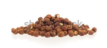 Stock photo: Heap of old hazelnuts