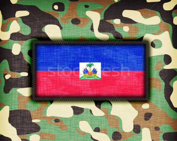 Camouflage uniform Haïti vlag textuur abstract Stockfoto © michaklootwijk
