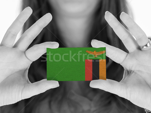 Kobieta wizytówkę Zambia przestrzeni garnitur Zdjęcia stock © michaklootwijk