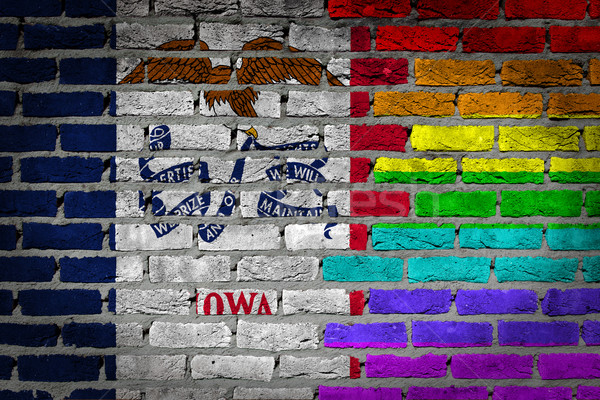 Dark brick wall - LGBT rights - Iowa Stock photo © michaklootwijk