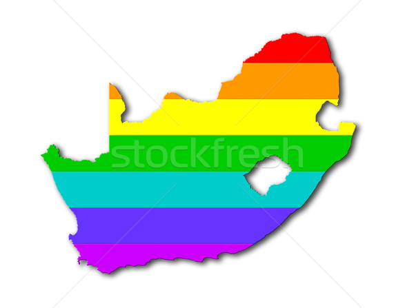 South Africa - Rainbow flag pattern Stock photo © michaklootwijk