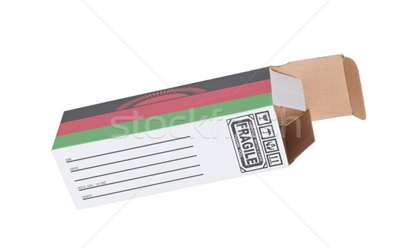 Export termék Malawi kinyitott papír doboz Stock fotó © michaklootwijk