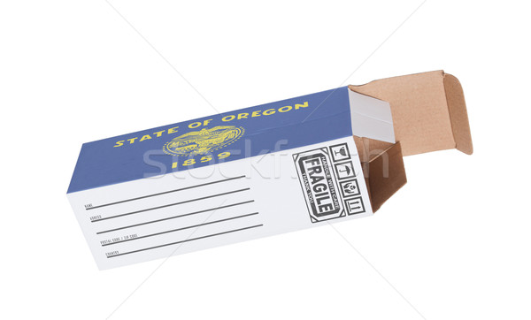 Exporter produit Oregon papier boîte Photo stock © michaklootwijk