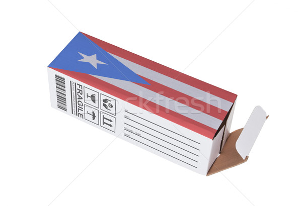 Export produs Puerto Rico hârtie cutie Imagine de stoc © michaklootwijk