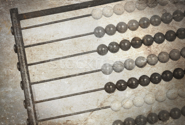 Jahrgang Bild alten abacus schmutzigen Business Stock foto © michaklootwijk
