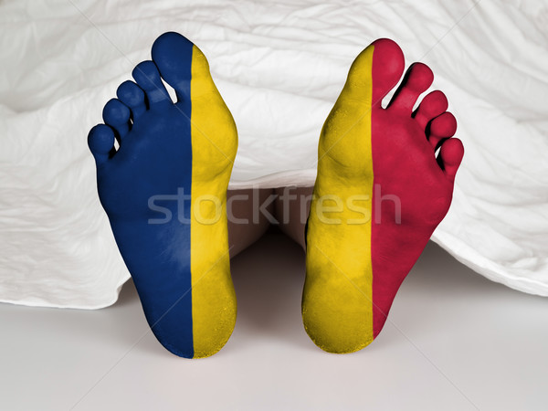 ног флаг спальный смерти Чад женщину Сток-фото © michaklootwijk