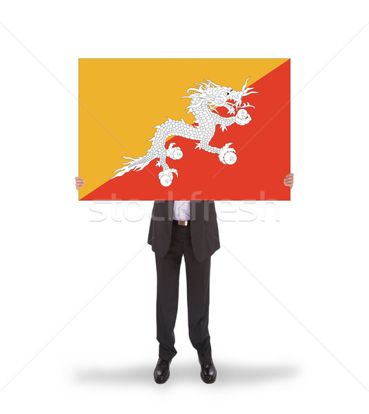 Empresario grande tarjeta bandera Bután Foto stock © michaklootwijk