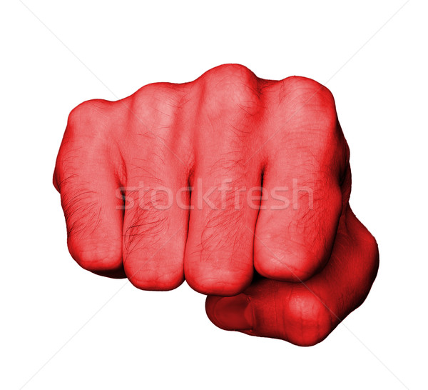 Fist of a man punching Stock photo © michaklootwijk