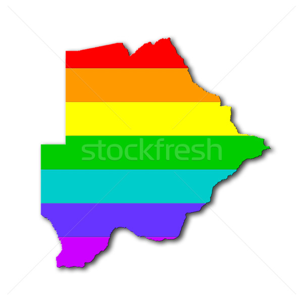 Botswana Regenbogen Flagge Muster Karte Reise Stock foto © michaklootwijk