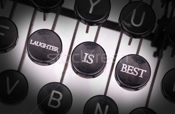 ストックフォト: タイプライター · 特別 · ボタン · 笑い · キーボード · キー