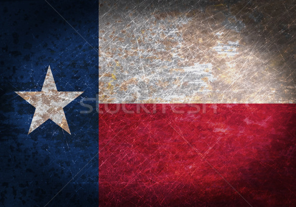 Foto stock: Velho · enferrujado · metal · assinar · bandeira · preto