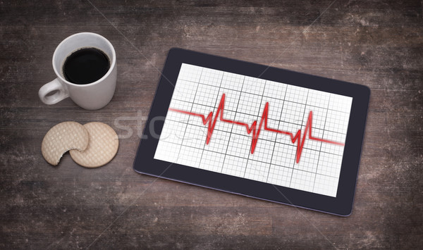 Electrocardiogram on a tablet - Concept of healthcare Stock photo © michaklootwijk