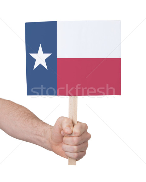 Hand holding small card - Flag of Texas Stock photo © michaklootwijk