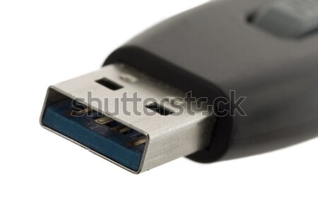 Black USB memory stick isolated Stock photo © michaklootwijk
