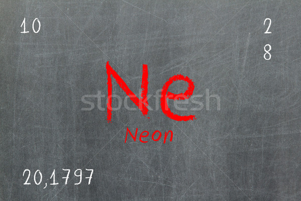 Isolated blackboard with periodic table, Neon Stock photo © michaklootwijk