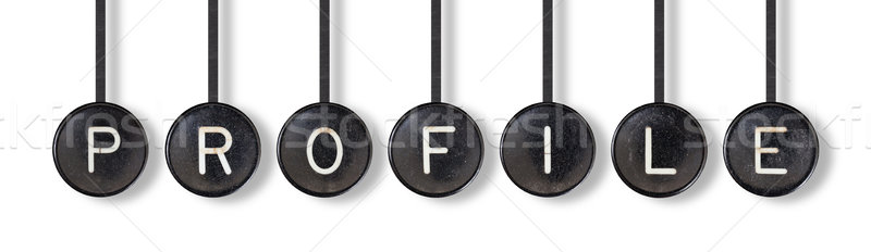 Typewriter buttons, isolated - Profile Stock photo © michaklootwijk
