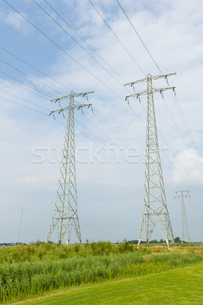 Power Transmission towers Stock photo © michaklootwijk