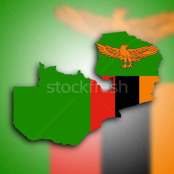 Map of Zambia Stock photo © michaklootwijk