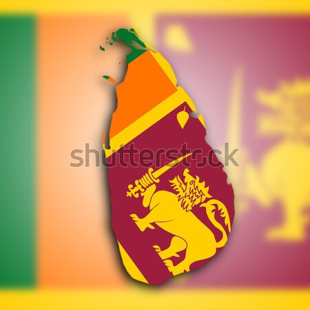 Map of Sri Lanka Stock photo © michaklootwijk