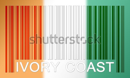 Barcode vlag Congo geschilderd oppervlak ontwerp Stockfoto © michaklootwijk