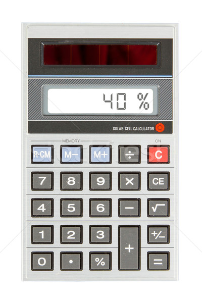 Old calculator showing a percentage - 40 percent Stock photo © michaklootwijk