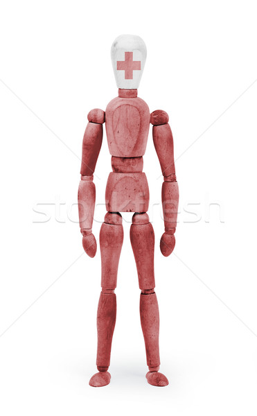Wood figure mannequin with flag bodypaint - Tonga Stock photo © michaklootwijk