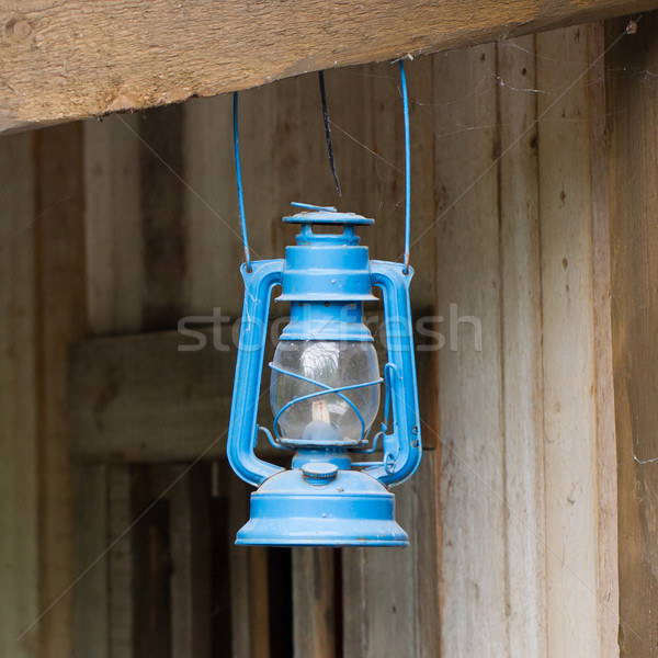 Old blue lantern Stock photo © michaklootwijk