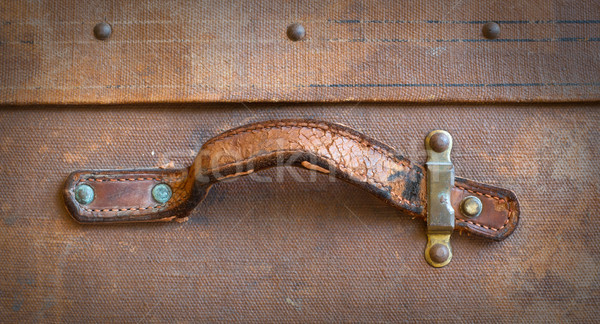 Old canvas trunk handle close up Stock photo © michaklootwijk