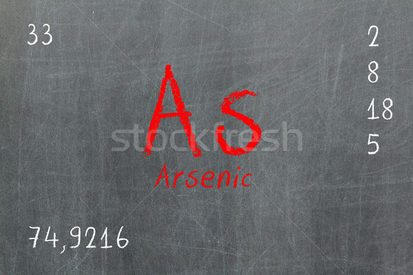 Isolated blackboard with periodic table, Arsenic Stock photo © michaklootwijk