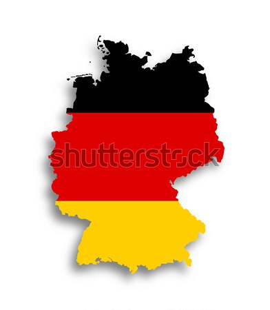 Karte Bundes- Republik Deutschland Flagge isoliert Stock foto © michaklootwijk