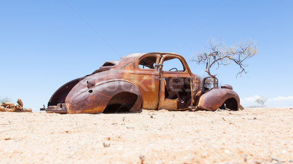 Abandoned car in the Namib Desert Stock photo © michaklootwijk