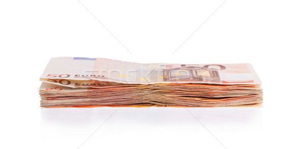 Stack of 50 euro bills Stock photo © michaklootwijk